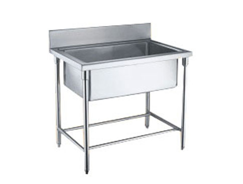 YLQQ003 (assembled)single basin stainless steel rinse table