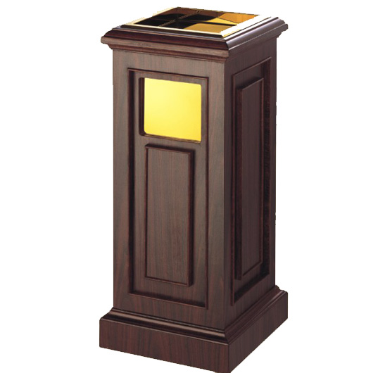 YLDF145 court wooden garbage bin (American hearts finishes)